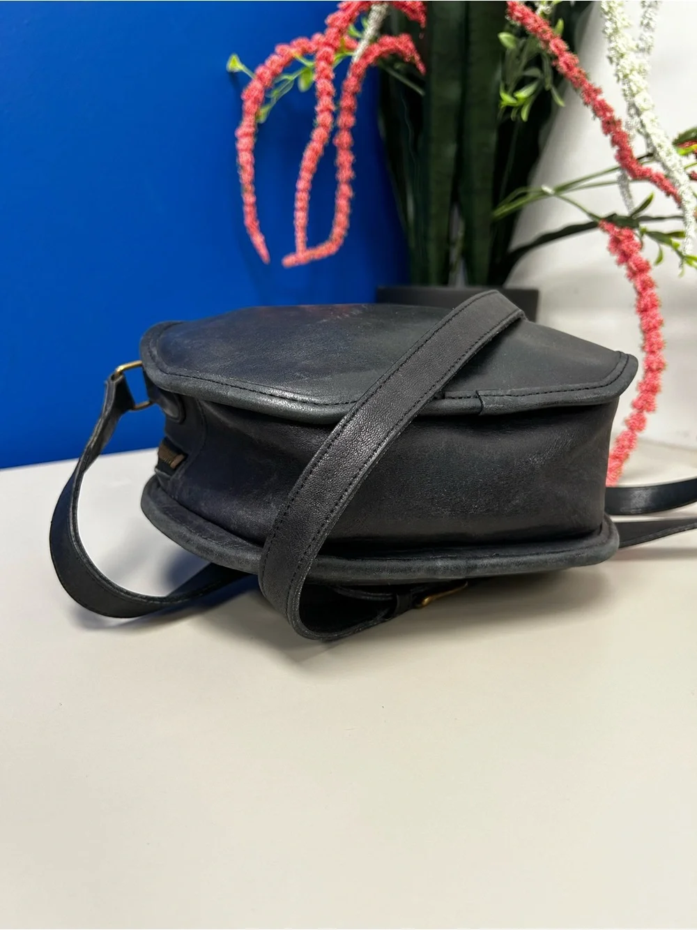 VTG Coach Chester Canteen Crossbody Bag Purse Black 1980s